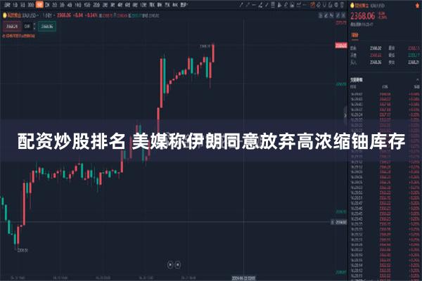 配资炒股排名 美媒称伊朗同意放弃高浓缩铀库存