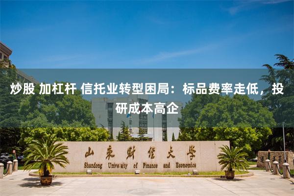 炒股 加杠杆 信托业转型困局：标品费率走低，投研成本高企