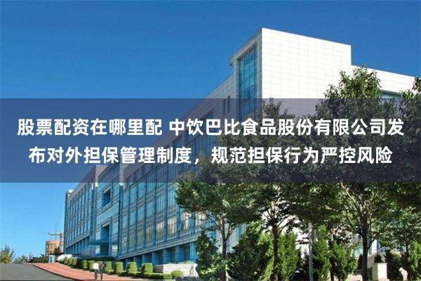 股票配资在哪里配 中饮巴比食品股份有限公司发布对外担保管理制度，规范担保行为严控风险