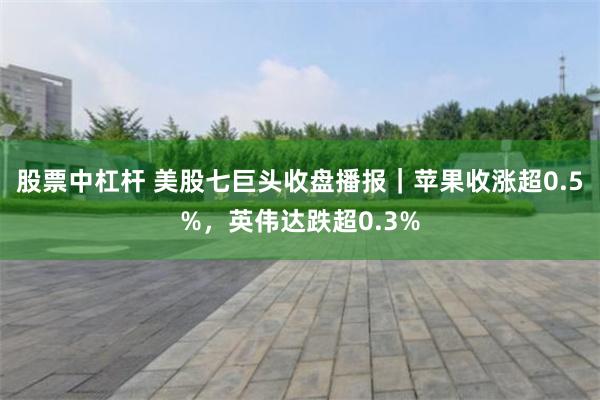 股票中杠杆 美股七巨头收盘播报｜苹果收涨超0.5%，英伟达跌超0.3%