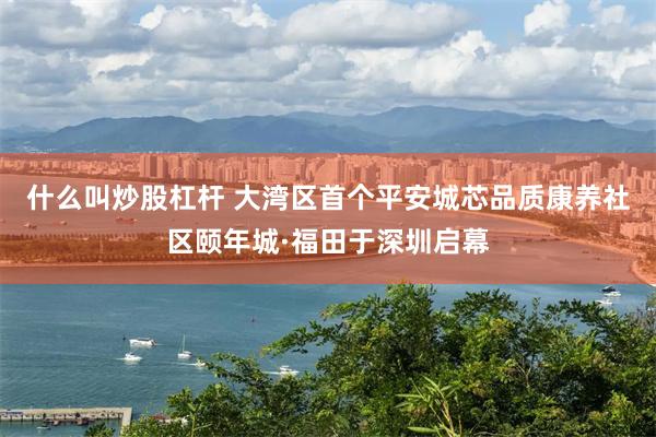 什么叫炒股杠杆 大湾区首个平安城芯品质康养社区颐年城·福田于深圳启幕