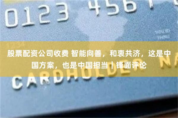 股票配资公司收费 智能向善，和衷共济，这是中国方案，也是中国担当｜锋面评论