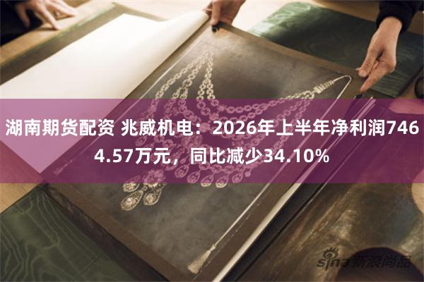 湖南期货配资 兆威机电：2026年上半年净利润7464.57万元，同比减少34.10%