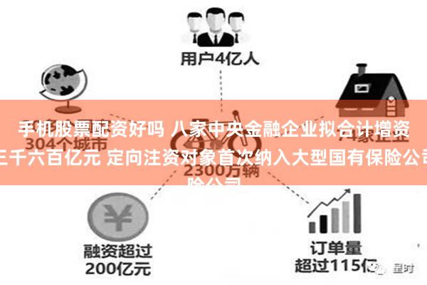 手机股票配资好吗 八家中央金融企业拟合计增资三千六百亿元 定向注资对象首次纳入大型国有保险公司