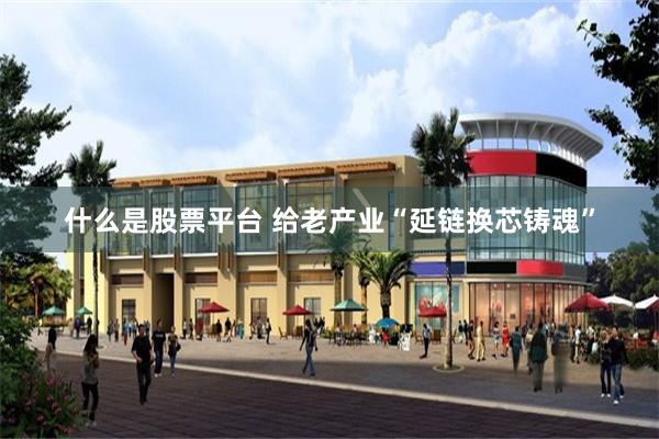 什么是股票平台 给老产业“延链换芯铸魂”