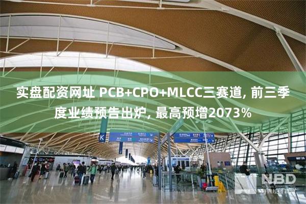 实盘配资网址 PCB+CPO+MLCC三赛道, 前三季度业绩预告出炉, 最高预增2073%